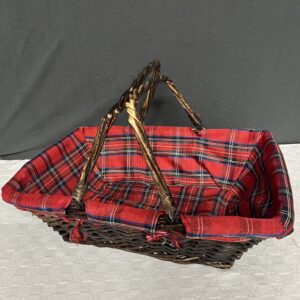 Panier tissu rouge