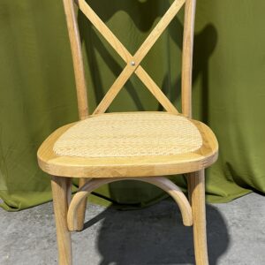 Chaise dos croisé bois clair